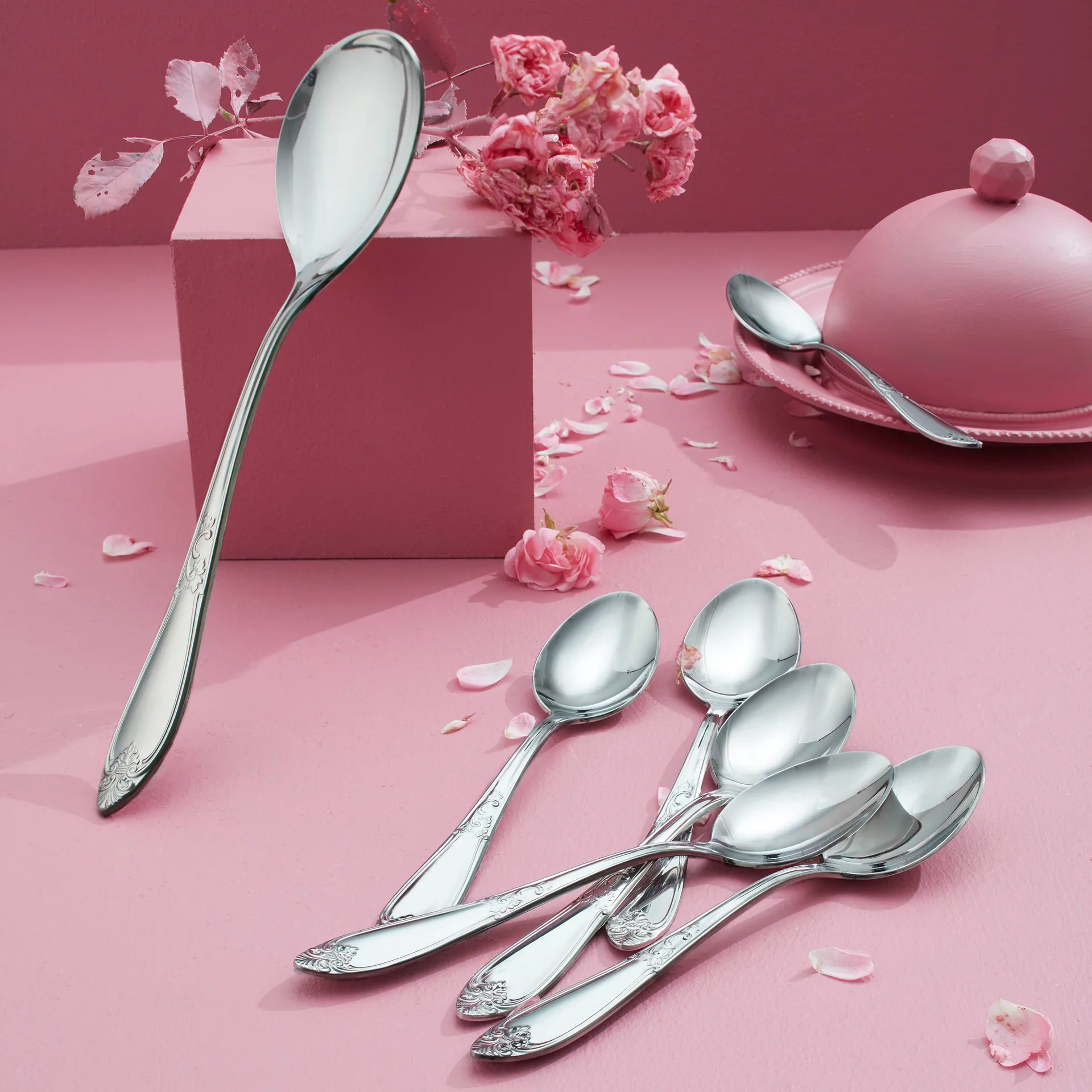 Nina salad set, 不锈钢 Hardanger Bestikk