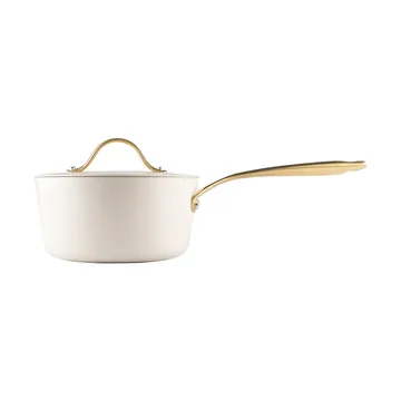 Heirol 皇家珍珠 带盖汤锅Ø18cm - 白色_金色 - Heirol