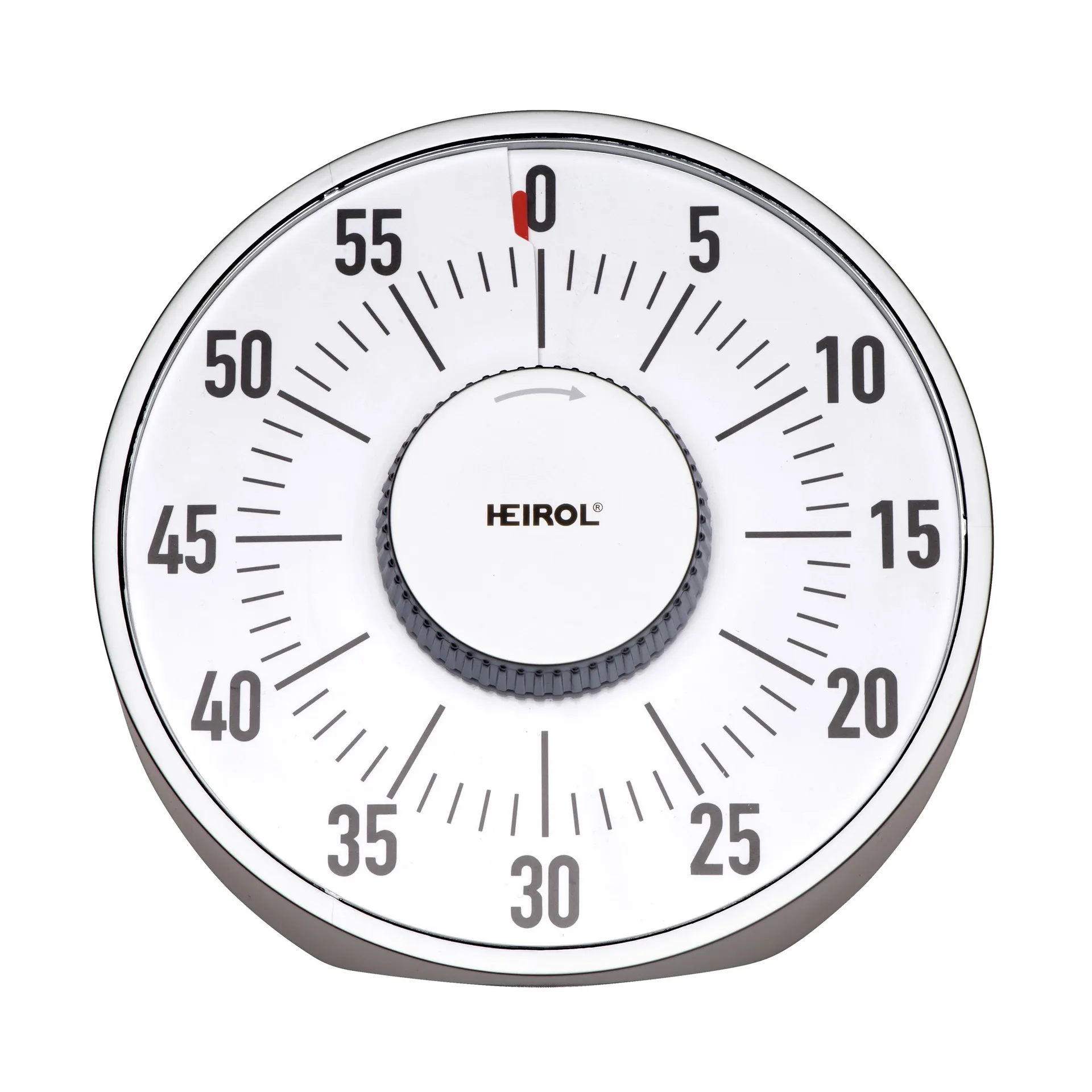 Heirol大号磁性厨房计时器, 白色配不锈钢 Heirol