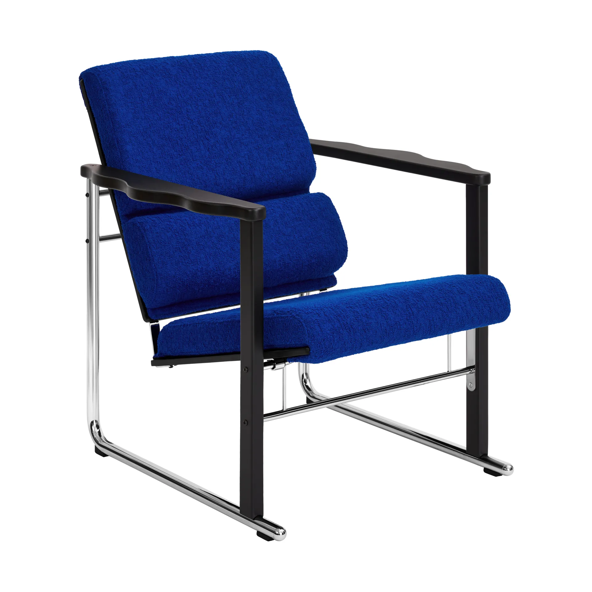 Experiment 502 lounge 椅子, 黑色-ultramarine Hem