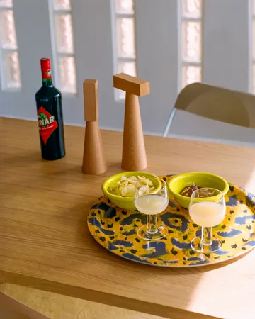 Monster 托盘 中 Ø49 cm - 赭石 黄色-灰色-黑色 - Hem