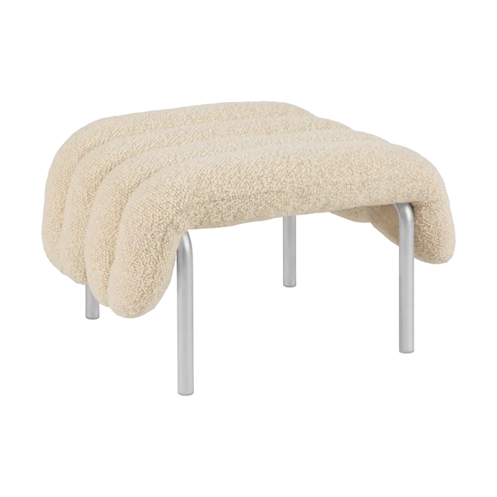 Puffy 脚凳 58x67cm - 蛋壳色_不锈钢 - Hem