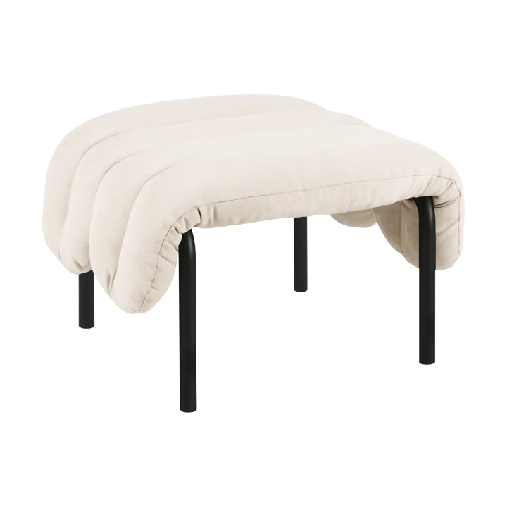 Puffy 脚凳 58x67cm - 自然色_黑灰色 - Hem