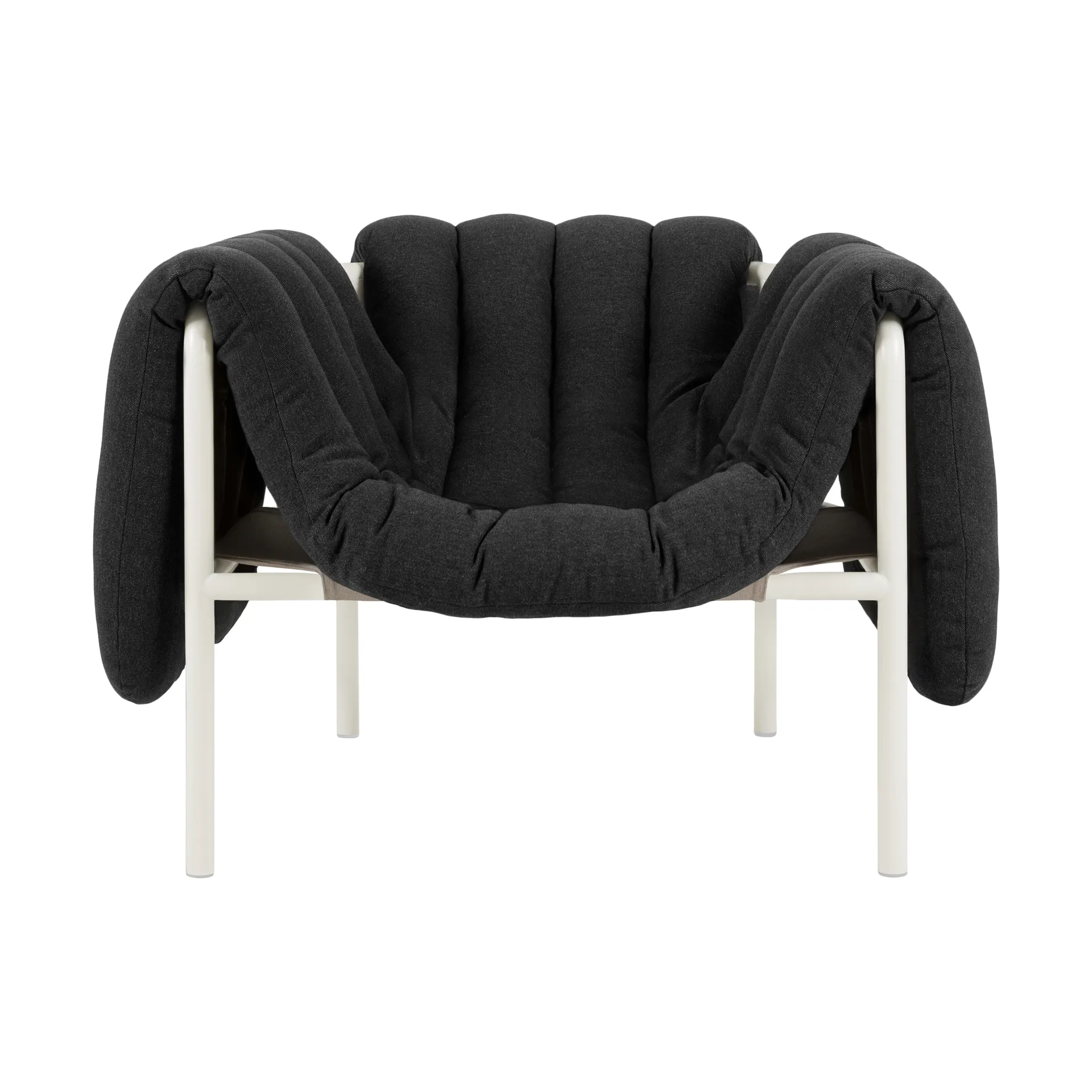 Puffy lounge 椅子, Anthracite-奶油色 Hem