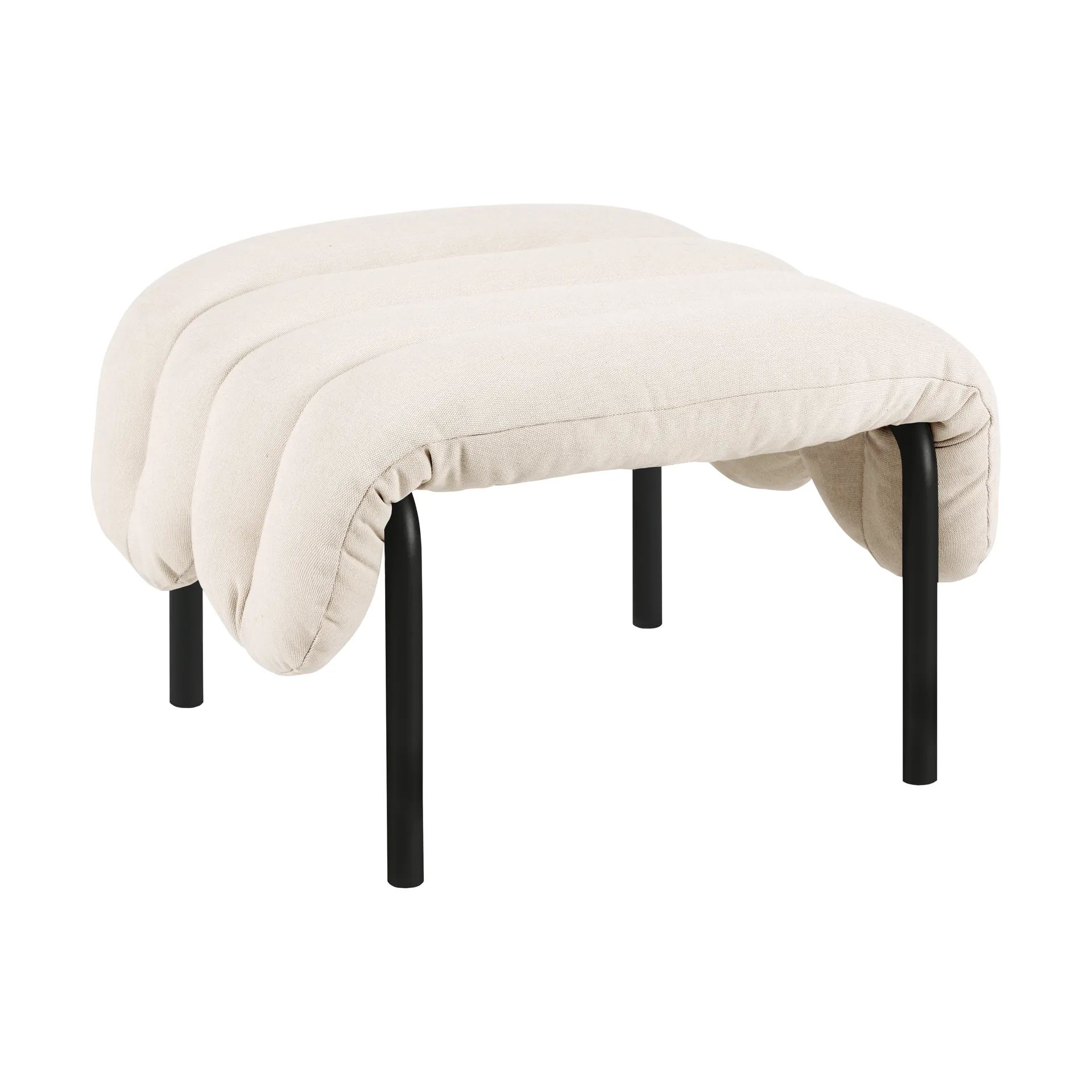 Puffy ottoman 58x67 cm, 原色/自然色-黑色 灰色 Hem