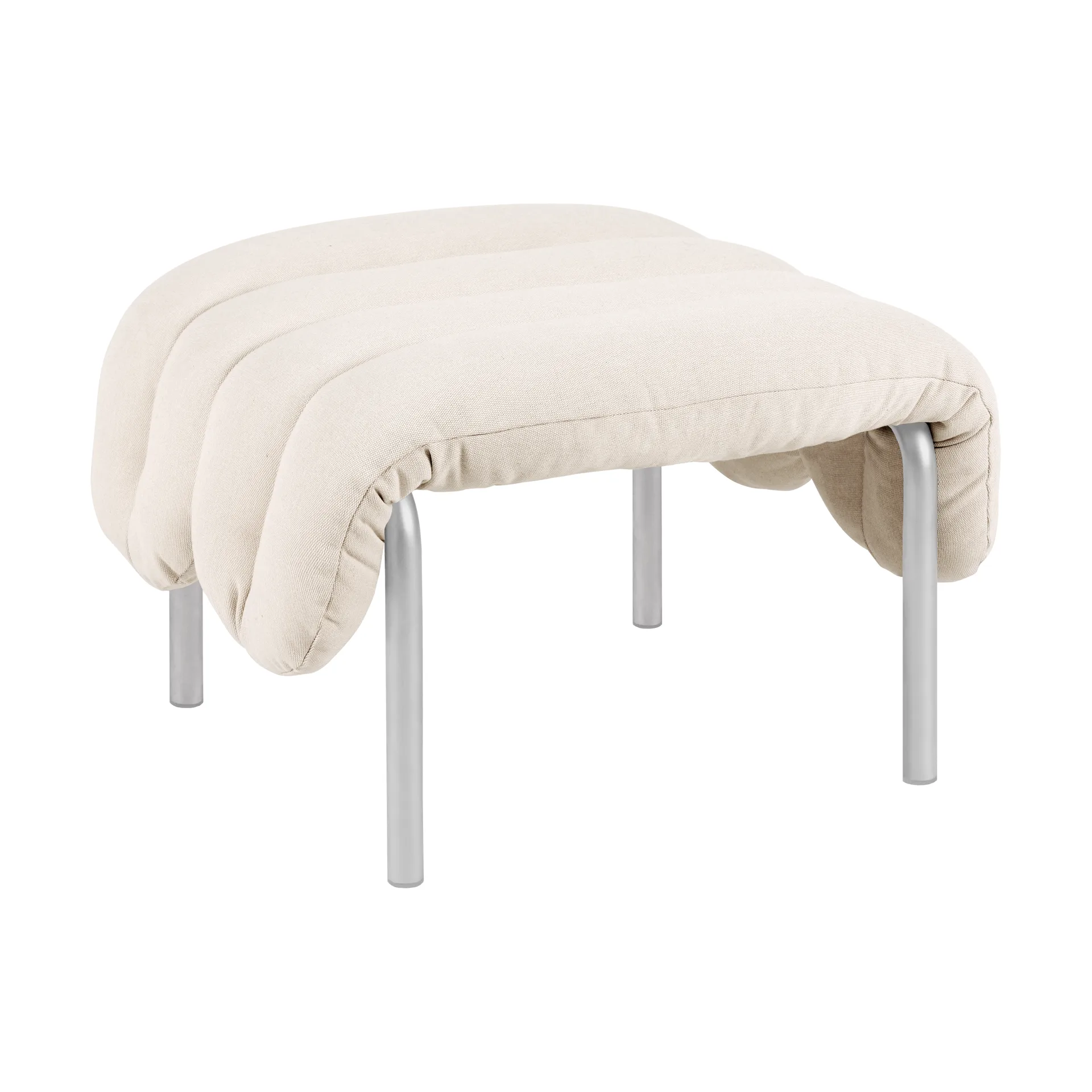 Puffy ottoman 58x67 cm, 原色/自然色-不锈钢 Hem