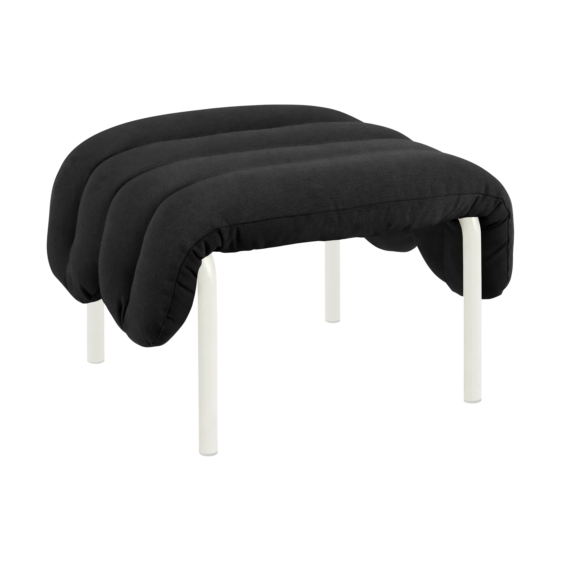Puffy ottoman 58x67 cm, Anthracite-奶油色 Hem