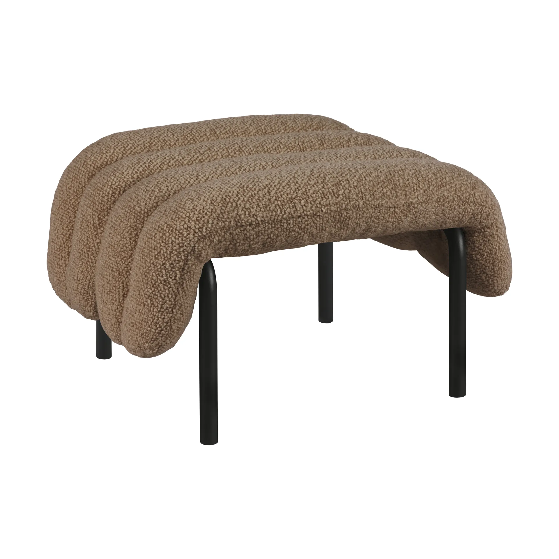 Puffy ottoman 58x67 cm, Sawdust-黑色 灰色 Hem