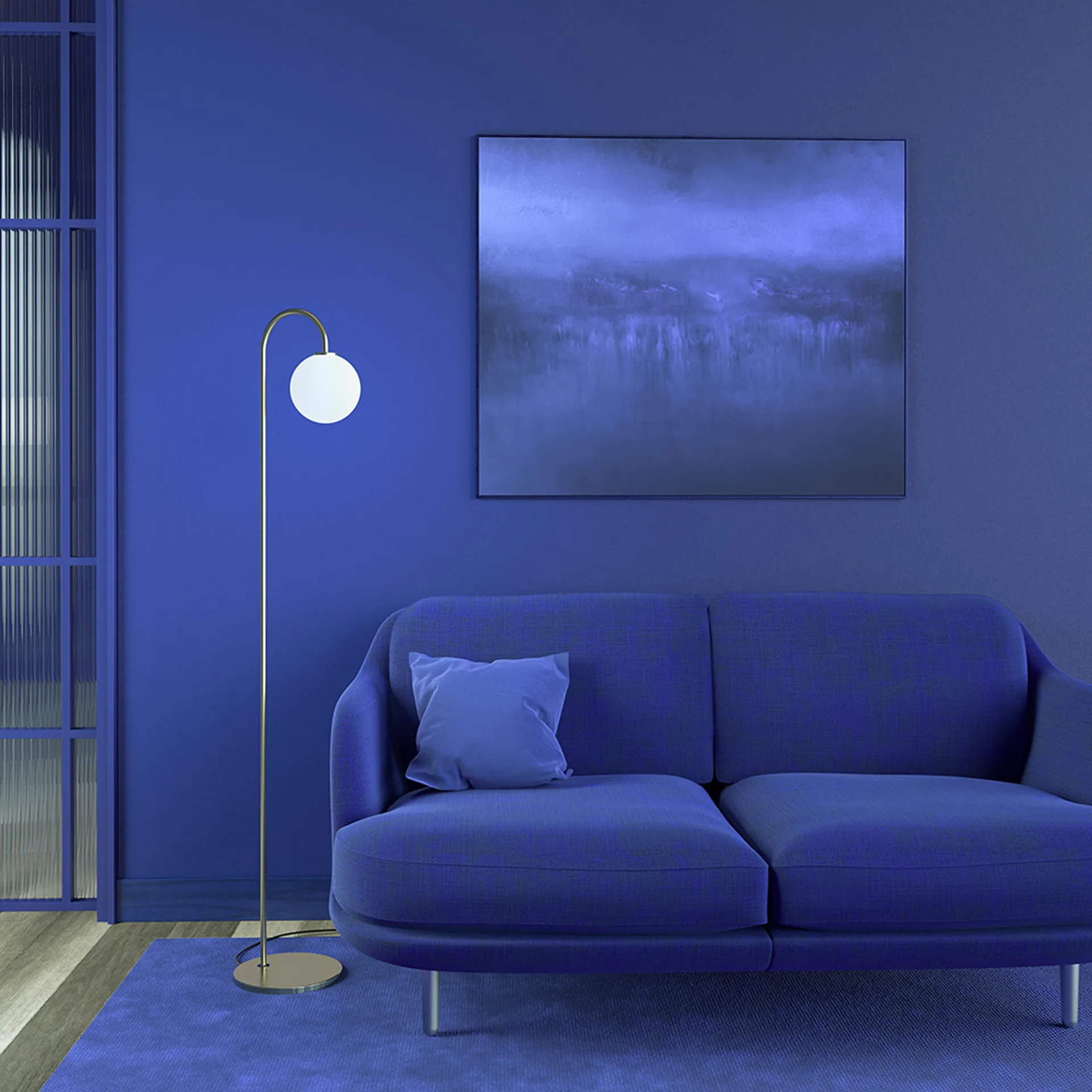 Ballon 落地灯 137 cm, 黄铜色 Herstal