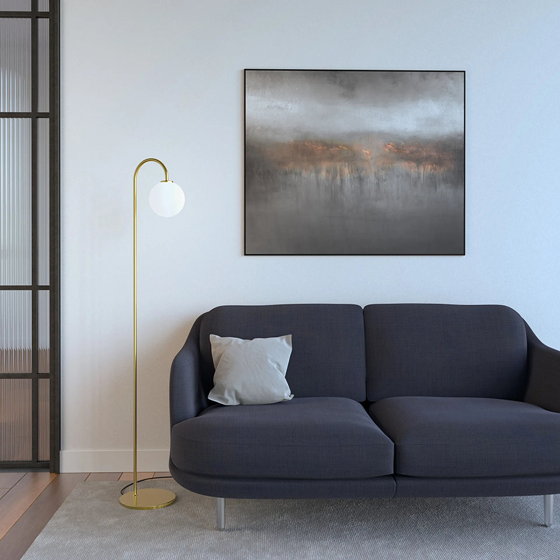 Ballon 落地灯 137 cm, 黄铜色 Herstal