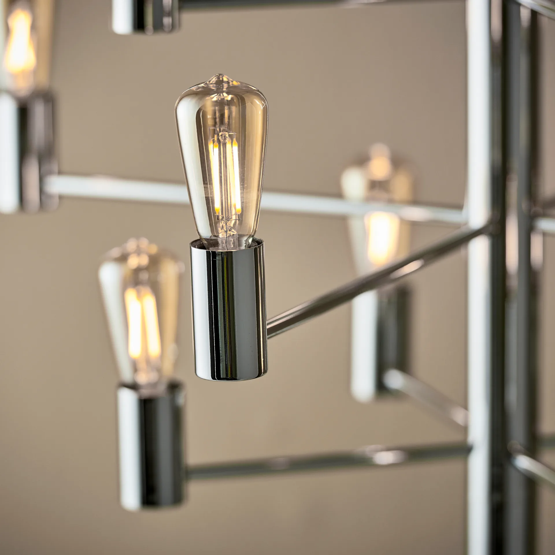 Manola 12 枝形吊灯, chrome Herstal