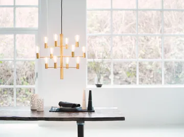 Manola 12 枝形吊灯 - satin brass - Herstal