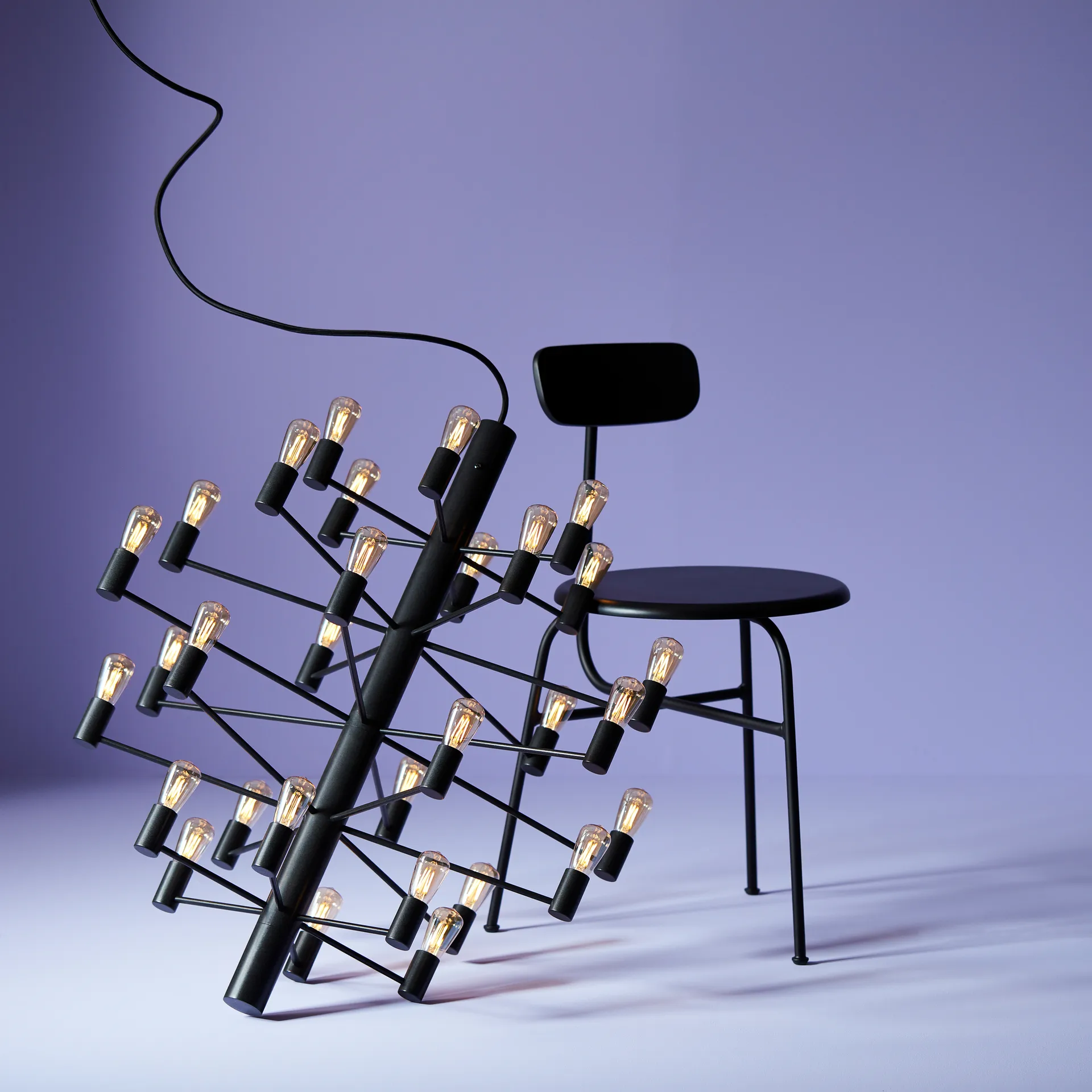 Manola 30 枝形吊灯, 黑色 Herstal