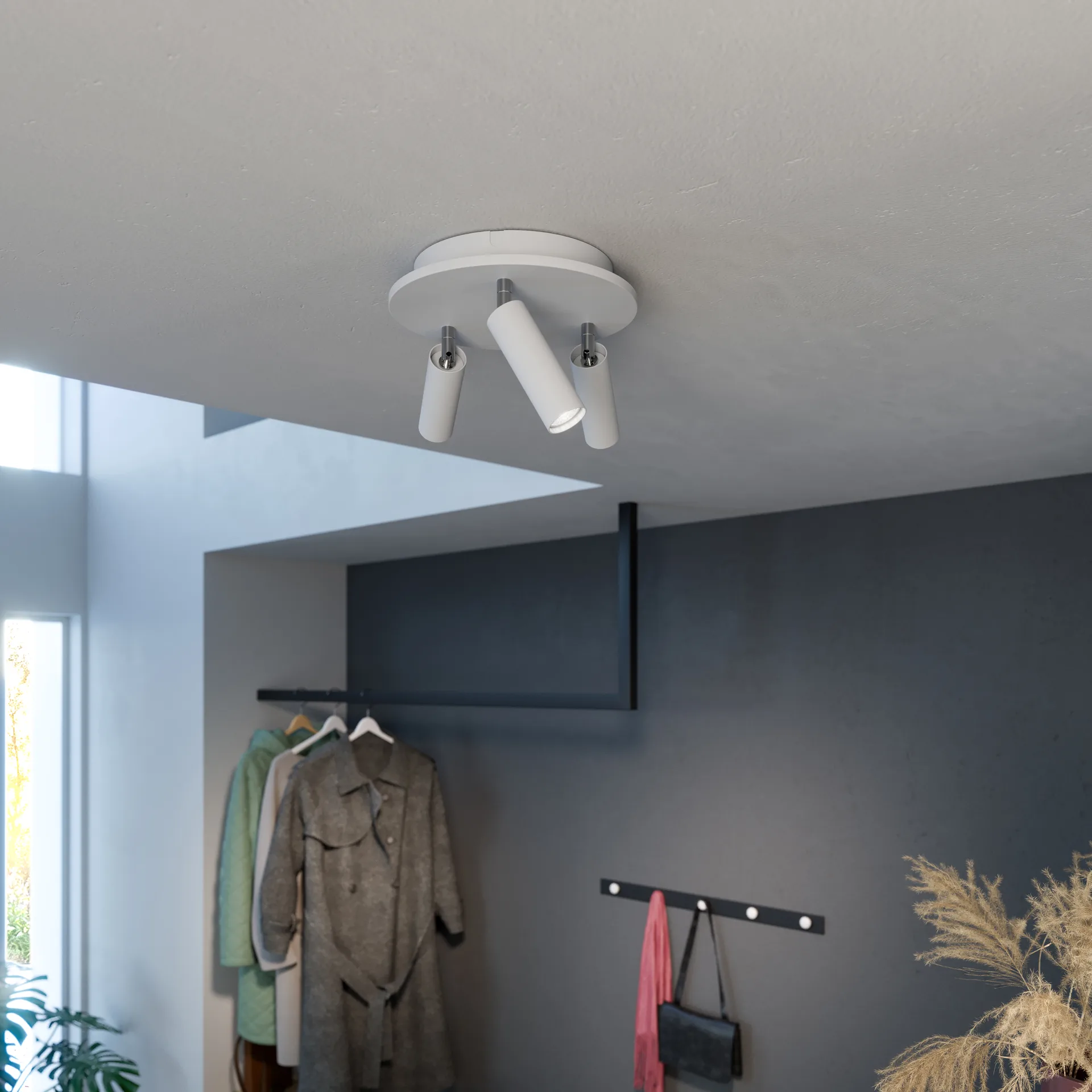 Pipeline spotlight rund 3, 哑光 白色 Herstal