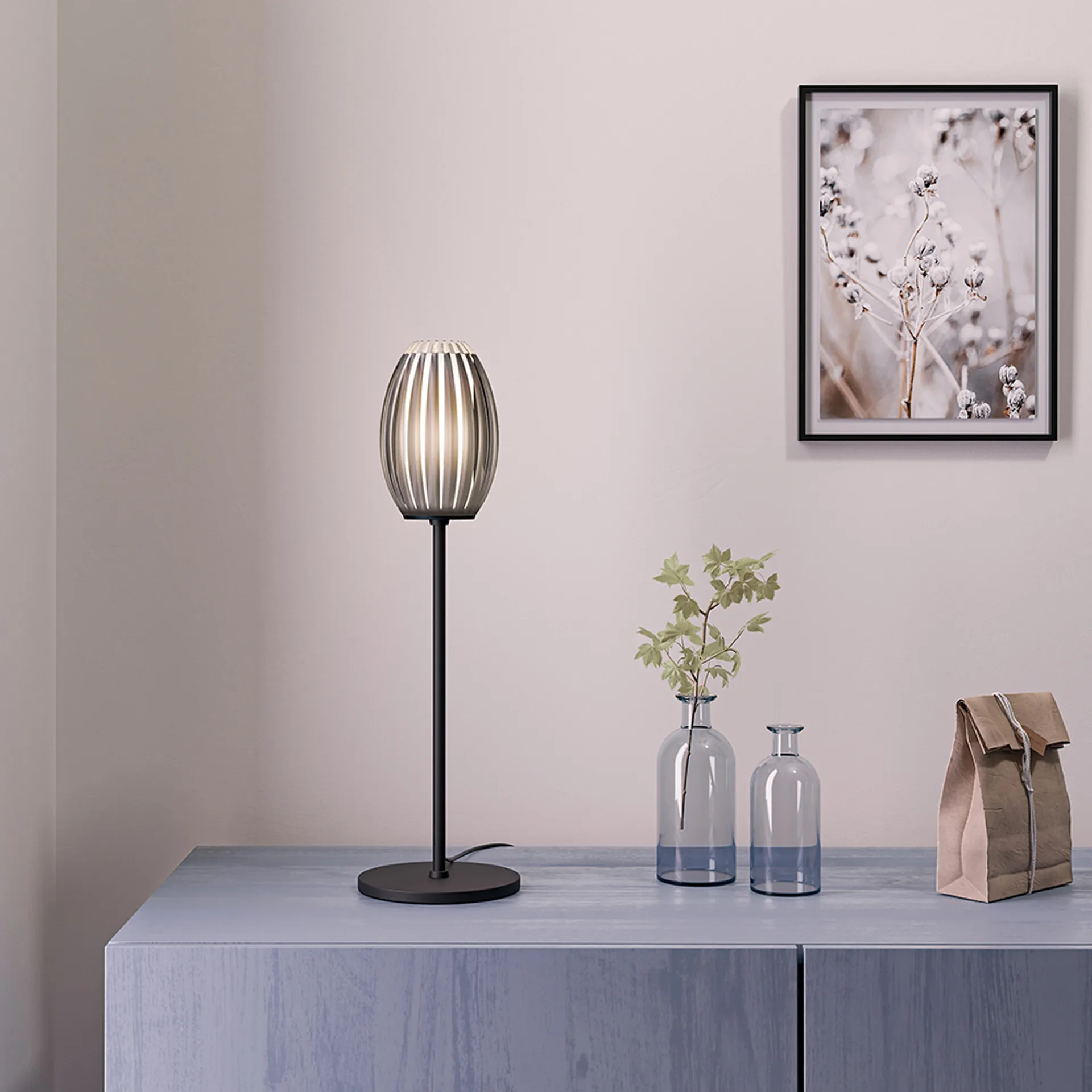 Tentacle 台灯 50 cm, Black-Smoked Herstal