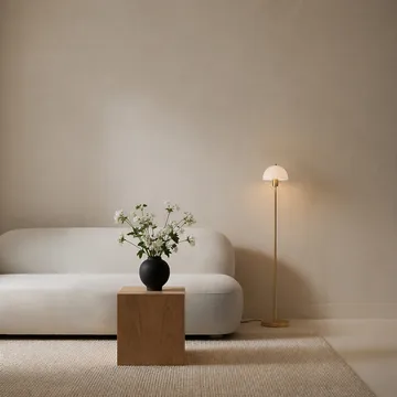 Vienda 落地灯 - 黄铜色-白色玻璃 - Herstal