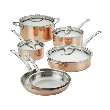 Hestan Copperbond 铜质炖锅煎锅套装 - 10件装 - Hestan