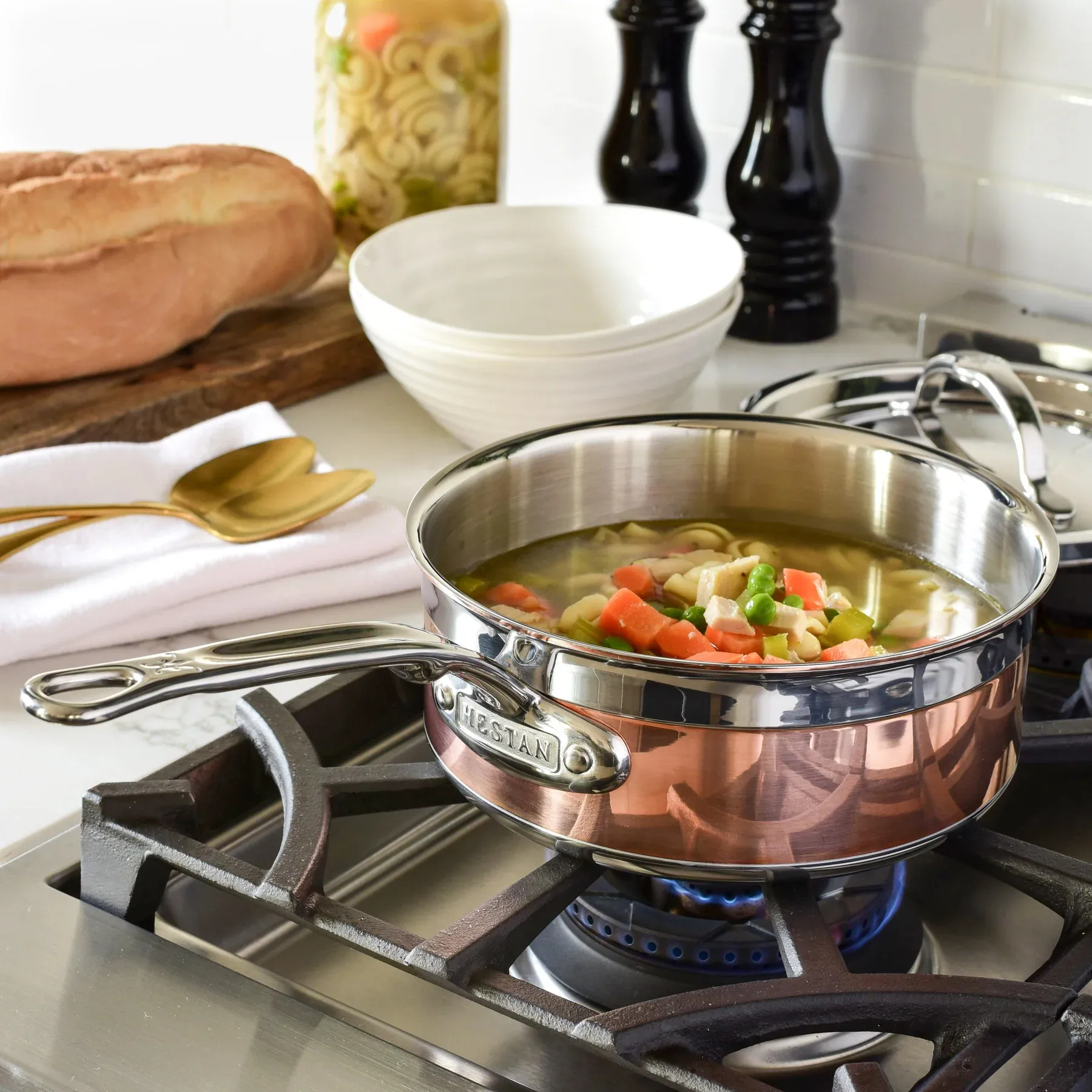 Hestan Copperbond铜质单柄汤锅, 2.8L Hestan