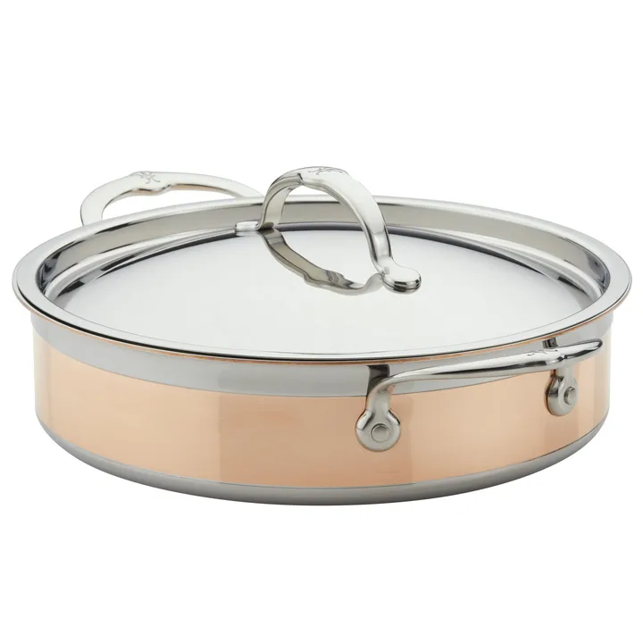 Hestan Copperbond带盖铜质双耳煎锅 - 3.3L - Hestan
