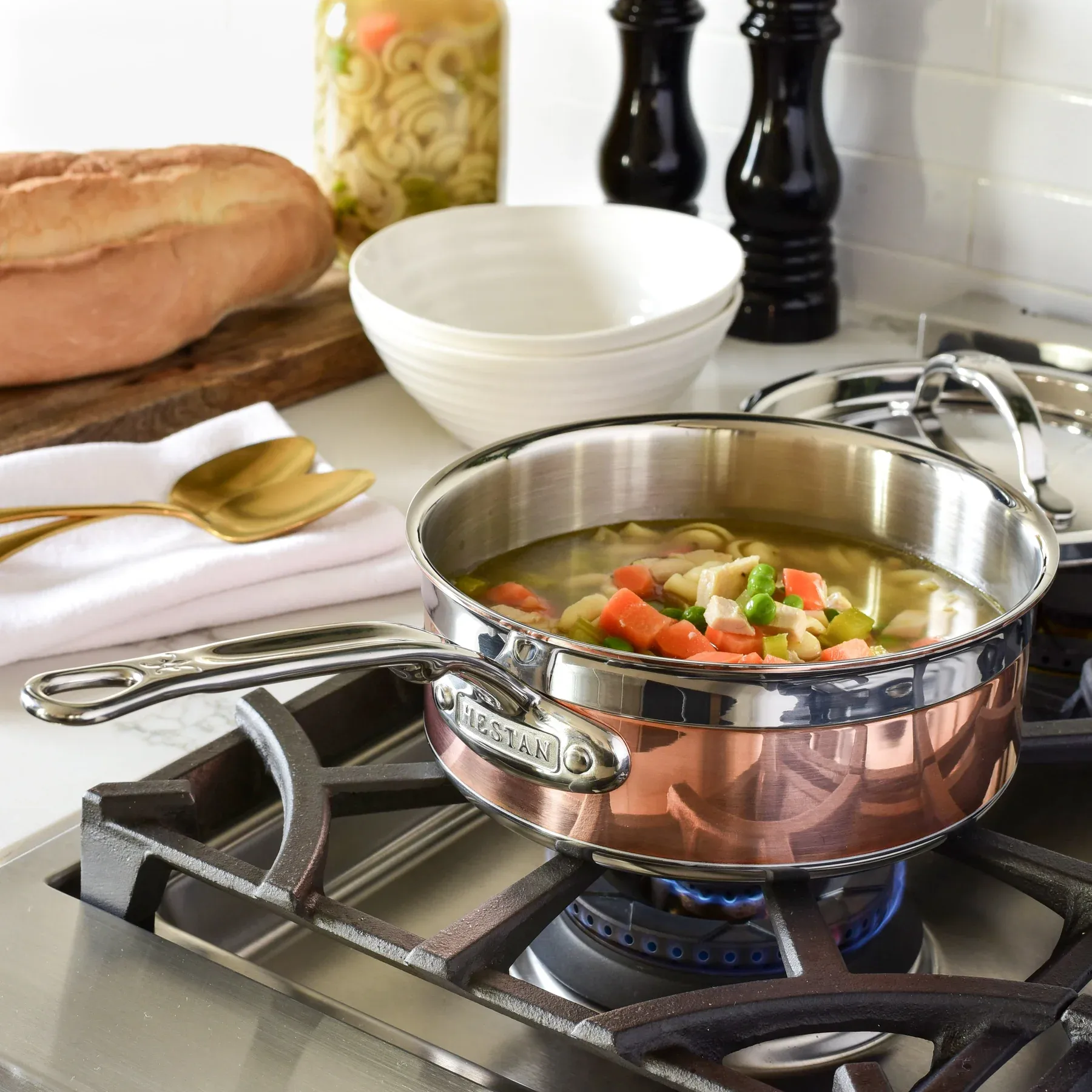 Hestan Copperbond铜质单柄汤锅, 3.8L Hestan
