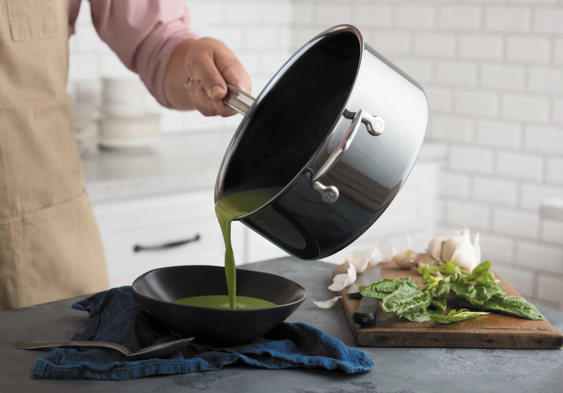 Hestan Nanobond 单柄汤锅3.8升, 不锈钢 Hestan