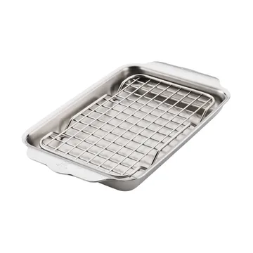 Hestan Ovenbond 带冷却架烤盘 - 不锈钢，16.8x28.8cm - Hestan