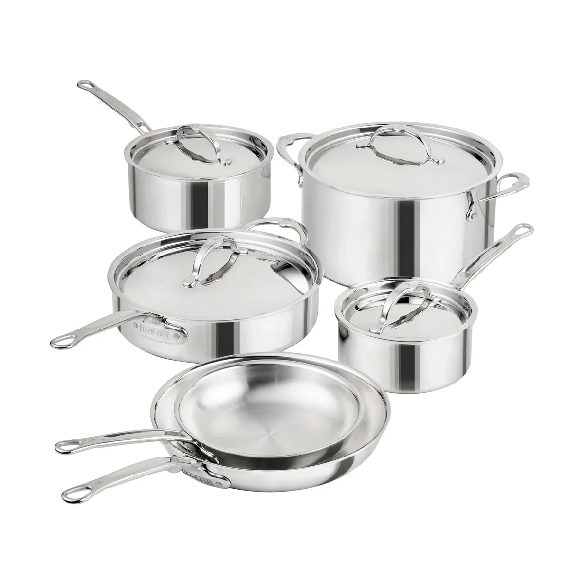 Hestan ProBond Luxe 炖锅和煎锅套装, 不锈钢，10件套 Hestan