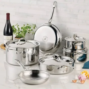 Hestan ProBond Luxe 炖锅和煎锅套装 - 不锈钢，10件套 - Hestan