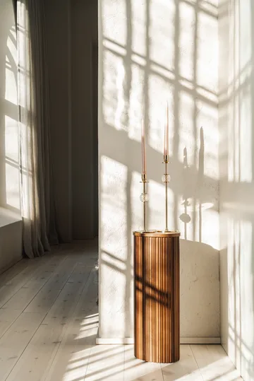 Alba 烛台 30 cm - Solid brass and glass - Hilke Collection