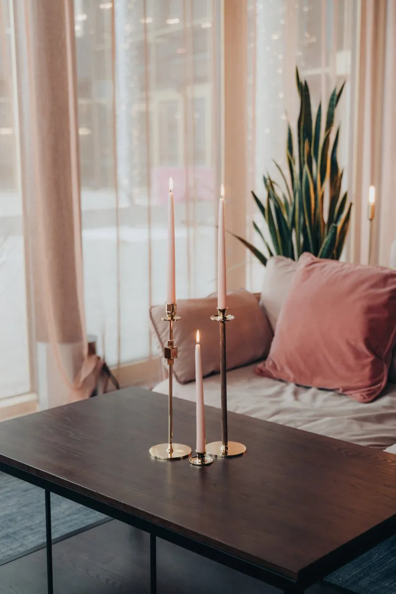 Alto Basso candle sticks, Solid brass Hilke Collection