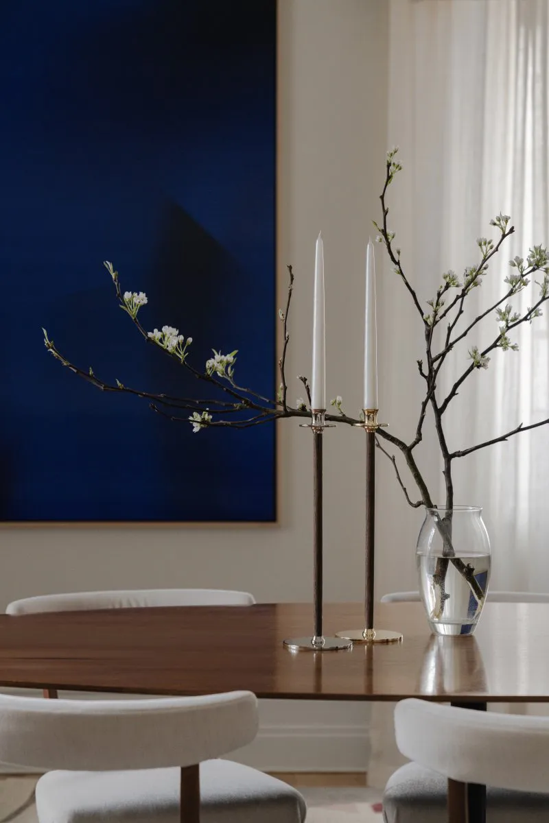 Alto Basso 烛台, 镀镍黄铜 Hilke Collection