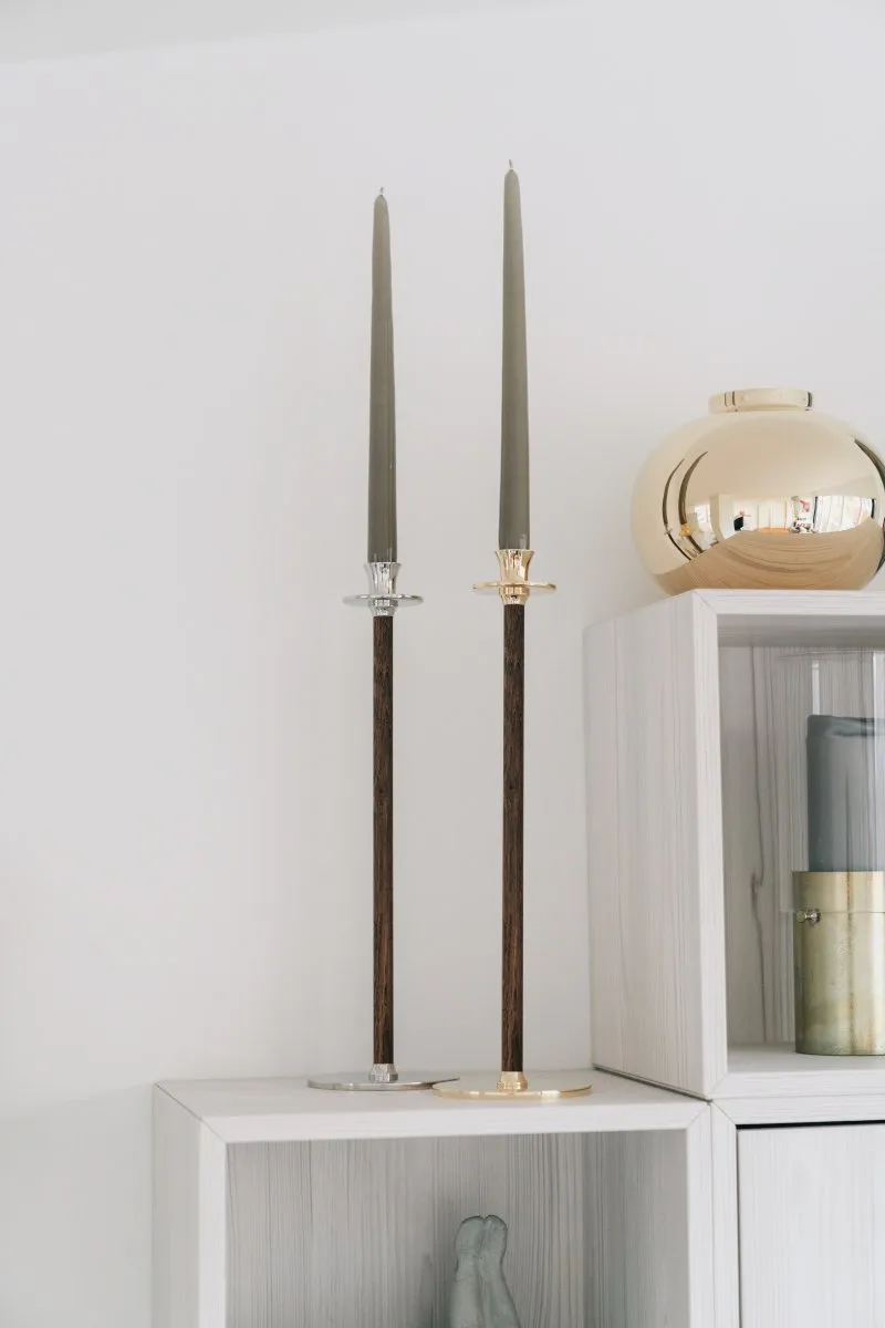 Alto Basso 烛台, 实心黄铜 Hilke Collection