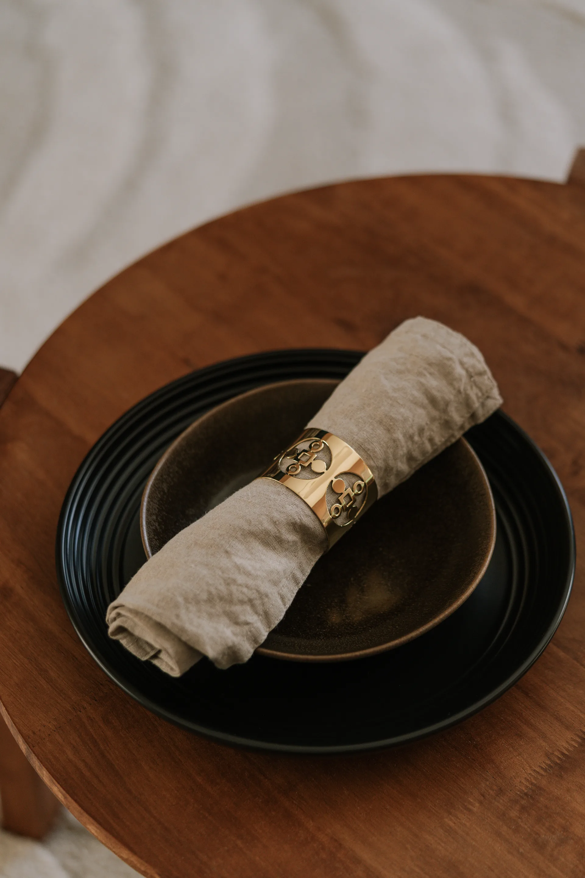 Anima Gemella 餐巾环  两件套装, 黄铜 Hilke Collection