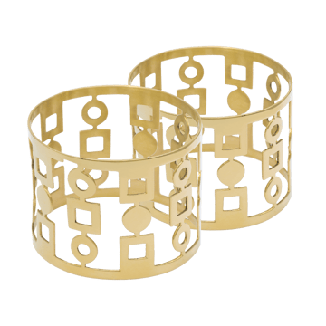 Anima 餐巾环  两件套装 - 黄铜 - Hilke Collection