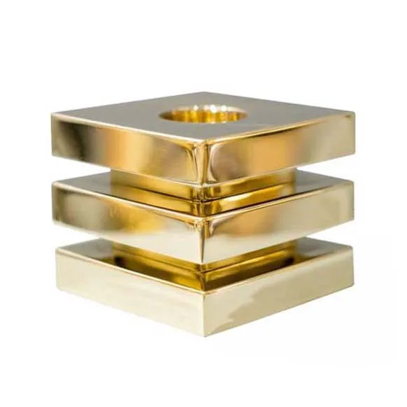 Cara candle sticks, Solid brass Hilke Collection