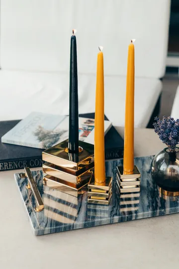 Cara candle sticks - Solid brass - Hilke Collection
