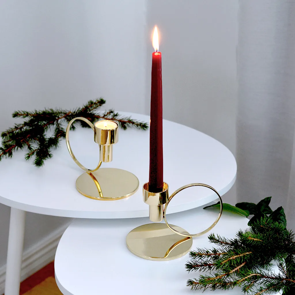 Herrgårdsljus 蜡烛30cm 6件装, 酒红色 红色 glossy Hilke Collection