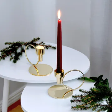 Herrgårdsljus 蜡烛30cm 6件装 - 酒红色 红色 glossy - Hilke Collection