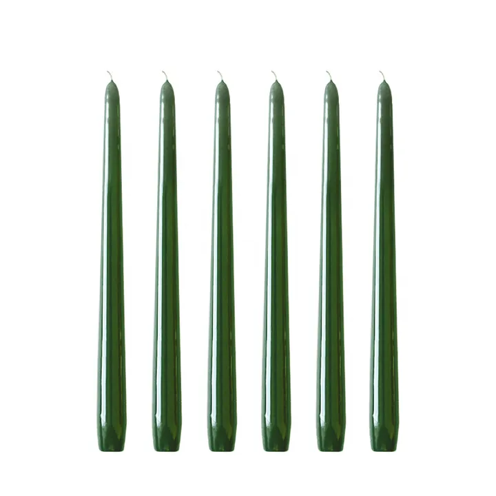 Herrgårdsljus 蜡烛30cm 6件装 - 深绿色 - Hilke Collection
