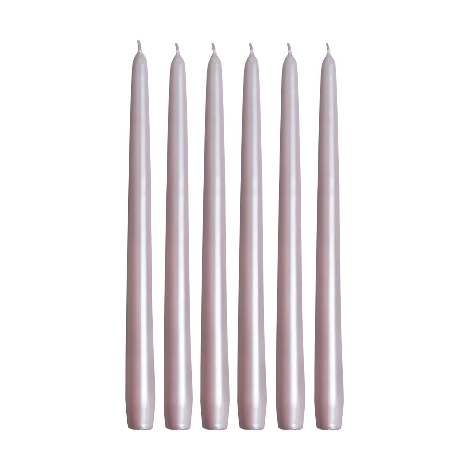 Herrgårdsljus 蜡烛30cm 6件装, 珍珠灰粉色 Hilke Collection