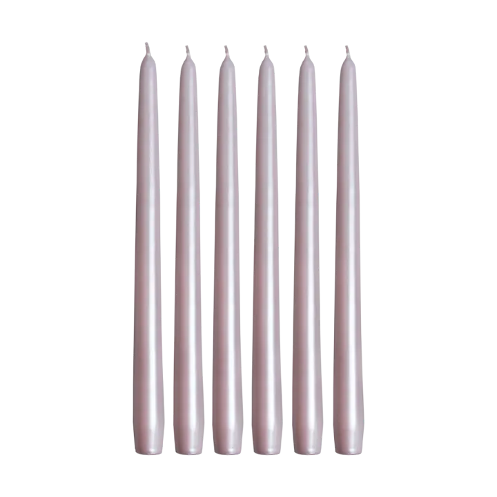 Herrgårdsljus 蜡烛30cm 6件装 - 珍珠灰粉色 - Hilke Collection