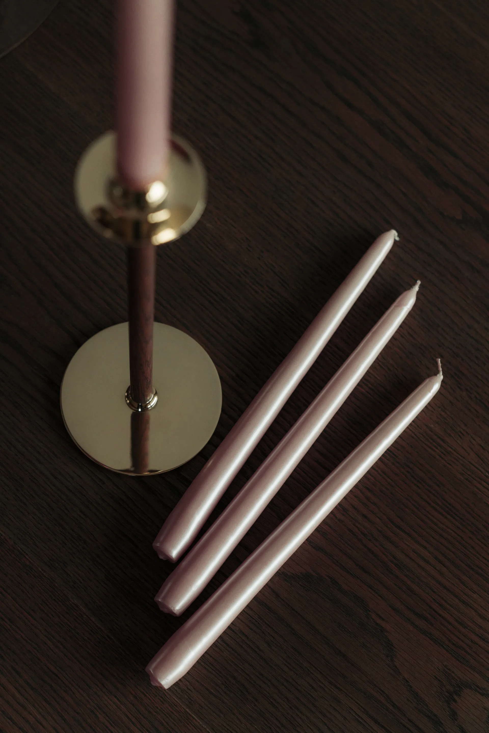 Herrgårdsljus 蜡烛30cm 6件装, 珍珠灰粉色 Hilke Collection