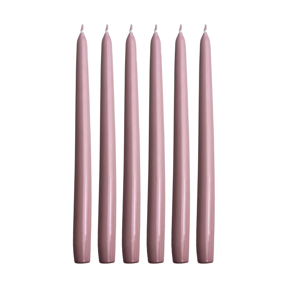Herrgårdsljus 蜡烛30cm 6件装, 金属粉色 Hilke Collection