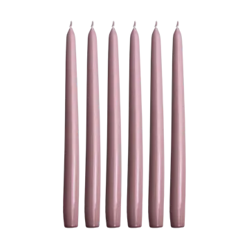 Herrgårdsljus 蜡烛30cm 6件装 - 金属粉色 - Hilke Collection