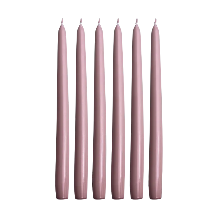 Herrgårdsljus 蜡烛30cm 6件装 - 金属粉色 - Hilke Collection