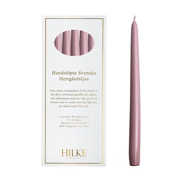 Herrgårdsljus 蜡烛30cm 6件装 - 金属粉色 - Hilke Collection