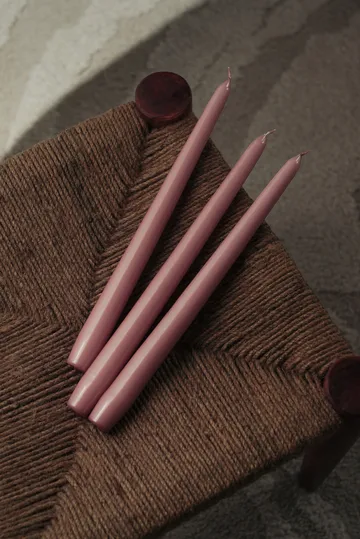Herrgårdsljus 蜡烛30cm 6件装 - 金属粉色 - Hilke Collection