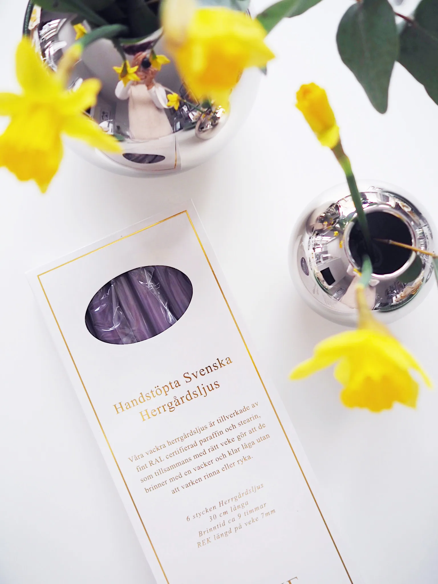 Herrgårdsljus candles 30 cm 六件套装 , Blueberry Hilke Collection