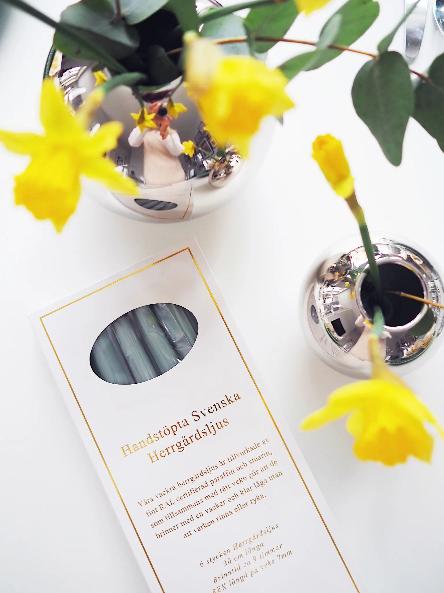 Herrgårdsljus candles 30 cm 六件套装 , Eucalyptus Hilke Collection