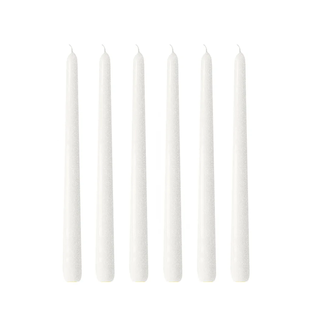 Herrgårdsljus candles 30 cm 六件套装 , 珍珠 白色 glossy Hilke Collection